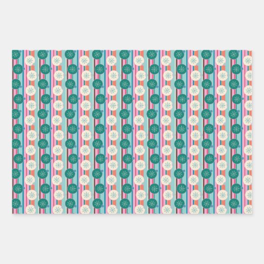 Retro Pop Kerstset 2 Inpakpapier Vel (Voorkant 2)