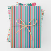 Retro Pop Kerstset 2 Inpakpapier Vel (In situ)