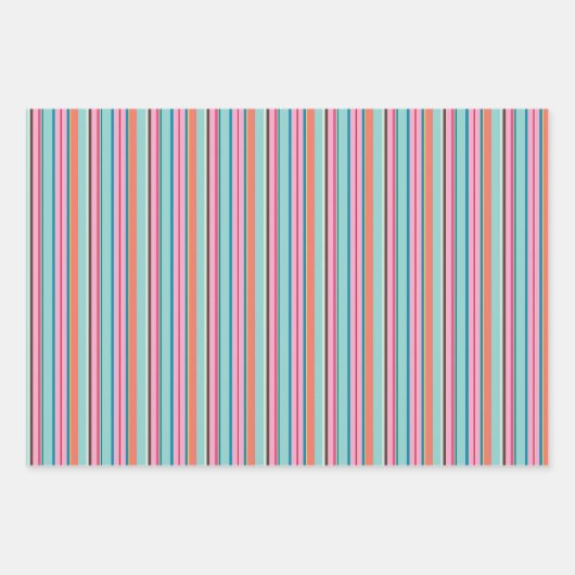 Retro Pop Kerstset 2 Inpakpapier Vel (Voorkant)