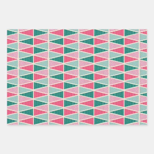 Retro Pop Kerstset 3 Inpakpapier Vel (Voorkant 3)