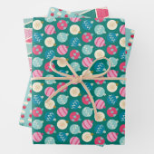 Retro Pop Kerstset 3 Inpakpapier Vel (In situ)