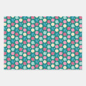 Retro Pop Kerstset 3 Inpakpapier Vel (Voorkant)