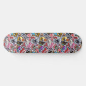 Retro Pop Kleurrijk Skateboard Design (Horizontaal)