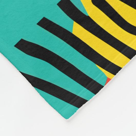 Retro Pop Kleurrijke Abstracte Kunst Fleece Deken (Hoek)