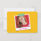 Retro Pop Kleurrijke Harten & Stippen Plezierige K Bedankkaart (Achterkant)