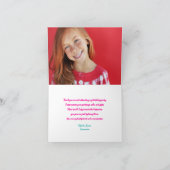 Retro Pop Kleurrijke Harten & Stippen Pret Kinderv Bedankkaart (Binnen)