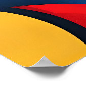 Retro Pop kunst geometrische cirkels Poster (Hoek)