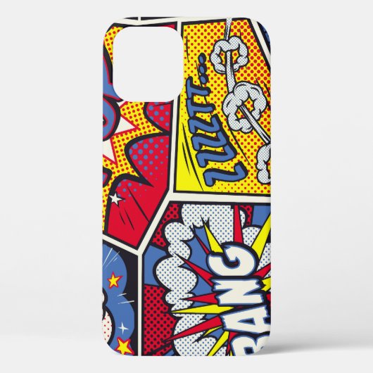 Retro pop kunst, komisch schreeuwpatroon. Case-Mate iPhone case (Achterkant)