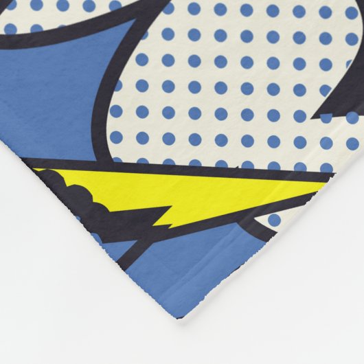 Retro pop kunst, komisch schreeuwpatroon. fleece deken (Hoek)