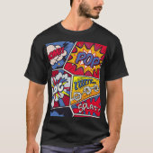 Retro pop kunst, komisch schreeuwpatroon. t-shirt (Voorkant)