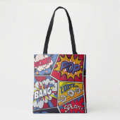 Retro pop kunst, komisch schreeuwpatroon. tote bag (Voorkant)