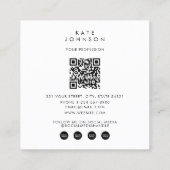 Retro Pop Kunst Moderne Fotogrid Influencer Vierkante Visitekaartje (Achterkant)