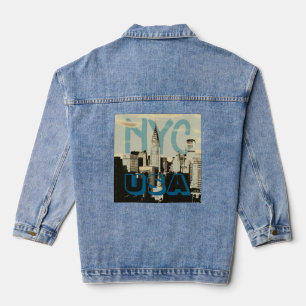 Retro Pop Kunststrip New York City NYC USA Denim Jacket