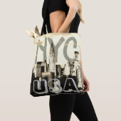 Retro Pop Kunststrip New York City NYC USA Tote Bag (Dichtbij)