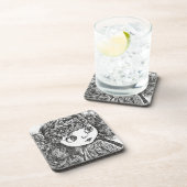 Retro  pop met leuke leuke boho stijl bier onderzetter (Rechterzijde)