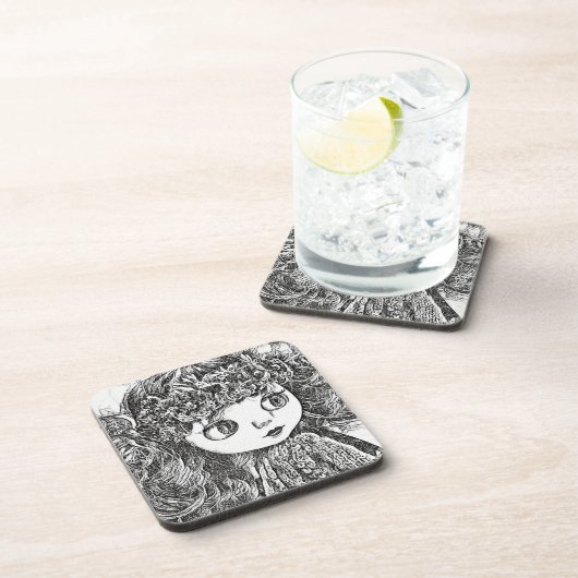 Retro  pop met leuke leuke boho stijl bier onderzetter (Rechterzijde)