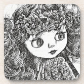 Retro  pop met leuke leuke boho stijl bier onderzetter (Voorkant)