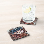 Retro pop met leuke leuke boho stijl bier onderzetter (Rechterzijde)