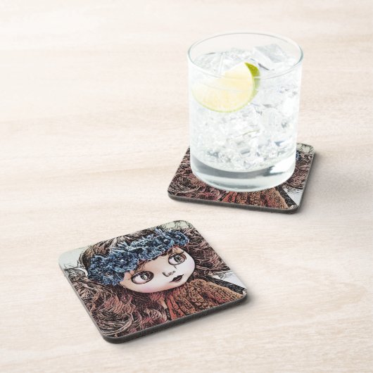 Retro pop met leuke leuke boho stijl bier onderzetter (Rechterzijde)