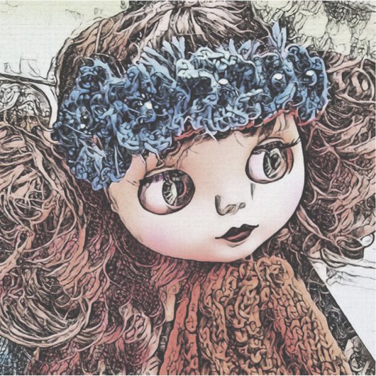 Retro pop met leuke leuke boho stijl sticker (Voorkant)