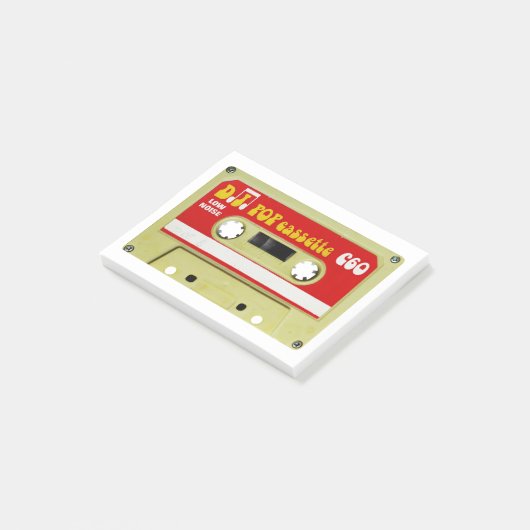 retro pop muziekcassette DJ opname band side B Post-it® Notes (Schuin)