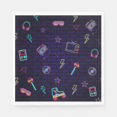 Retro Pop Neon Kinder Verjaardag Bash Servet (Voorkant)