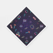 Retro Pop Neon Kinder Verjaardag Bash Servet (Hoek)