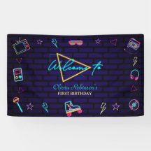 Retro Pop Neon Kinder Verjaardag Bash