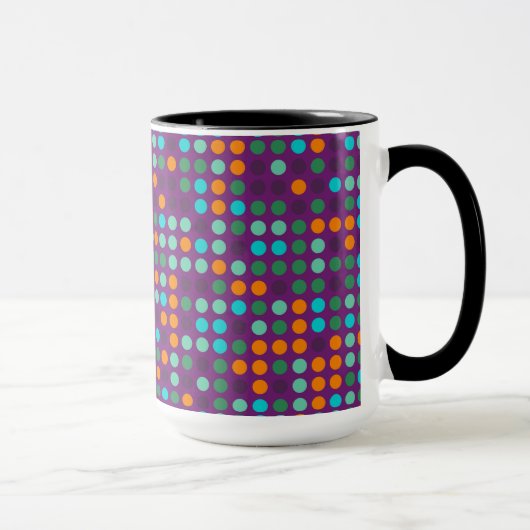 Retro Pop Polka Dot Mosaic Pattern #6 Mok (Rechts)