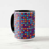 Retro Pop Polka Dot Mosaic Pattern #6 Mok (Voorkant links)