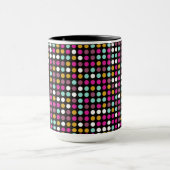 Retro Pop Polka Dot Mosaic Pattern #9 Mok (Midden)