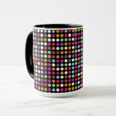 Retro Pop Polka Dot Mosaic Pattern #9 Mok (Voorkant links)