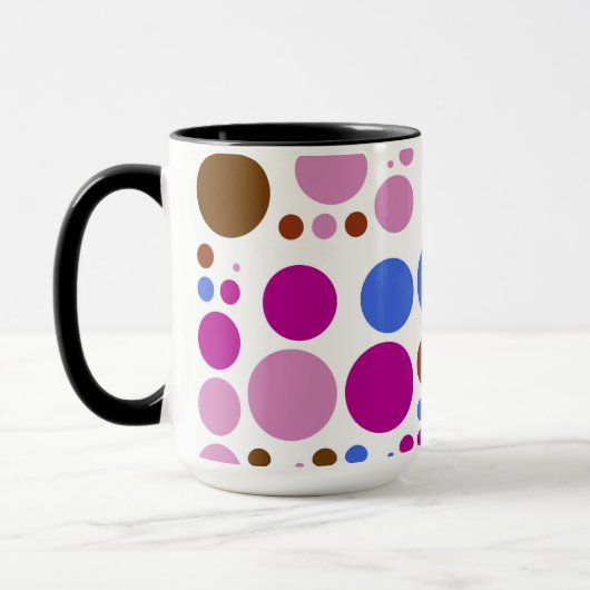 Retro Pop Polka Dot Mosaic Pattern Mok (Links)