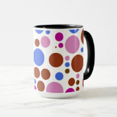 Retro Pop Polka Dot Mosaic Pattern Mok (Voorkant rechts)