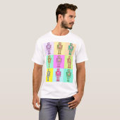 Retro Pop Robot v1 T-shirt (Voorkant volledig)