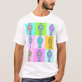 Retro Pop Robot v3 T-shirt (Voorkant)