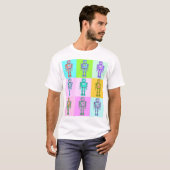 Retro Pop Robot v3 T-shirt (Voorkant volledig)