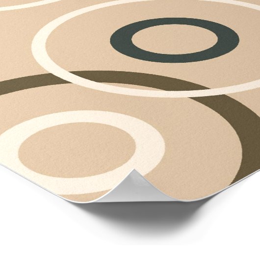 Retro Pop Squares Abstract art 2 Poster (Hoek)