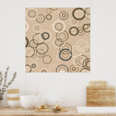 Retro Pop Squares Abstract art 2 Poster (Keuken)