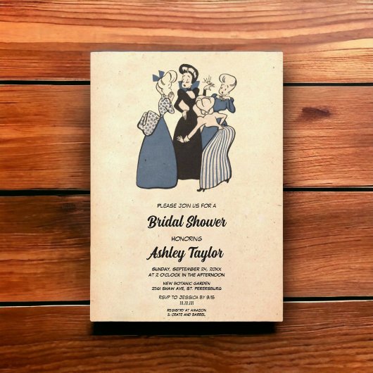  Retro Pop Stijlvol grafisch Vrijgezellenfeest Kaart