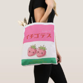 Retro Pop Strawberry Charm - Harajuku Kawaii Style Tote Bag (Dichtbij)