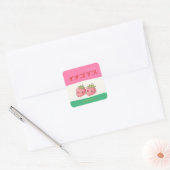 Retro Pop Strawberry Charm - Harajuku Kawaii Style Vierkante Sticker (Envelop)