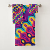 Retro Pop Teardrops Bold Bad Handdoek (Insitu)