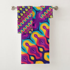 Retro Pop Teardrops Bold Bad Handdoek