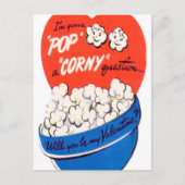 Retro pop Valentijn briefkaart (Voorkant)