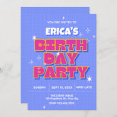 Retro pop verjaardag kaart (Voorkant / Achterkant)