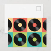 Retro  Pop vinylrecord Briefkaart (Voorkant / Achterkant)