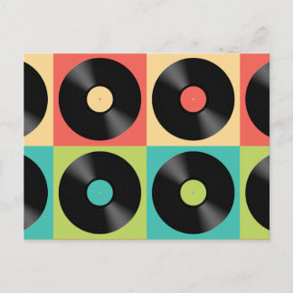 Retro  Pop vinylrecord Briefkaart