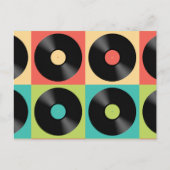 Retro  Pop vinylrecord Briefkaart (Voorkant)