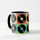 Retro  Pop vinylrecord Mok (Voorkant links)